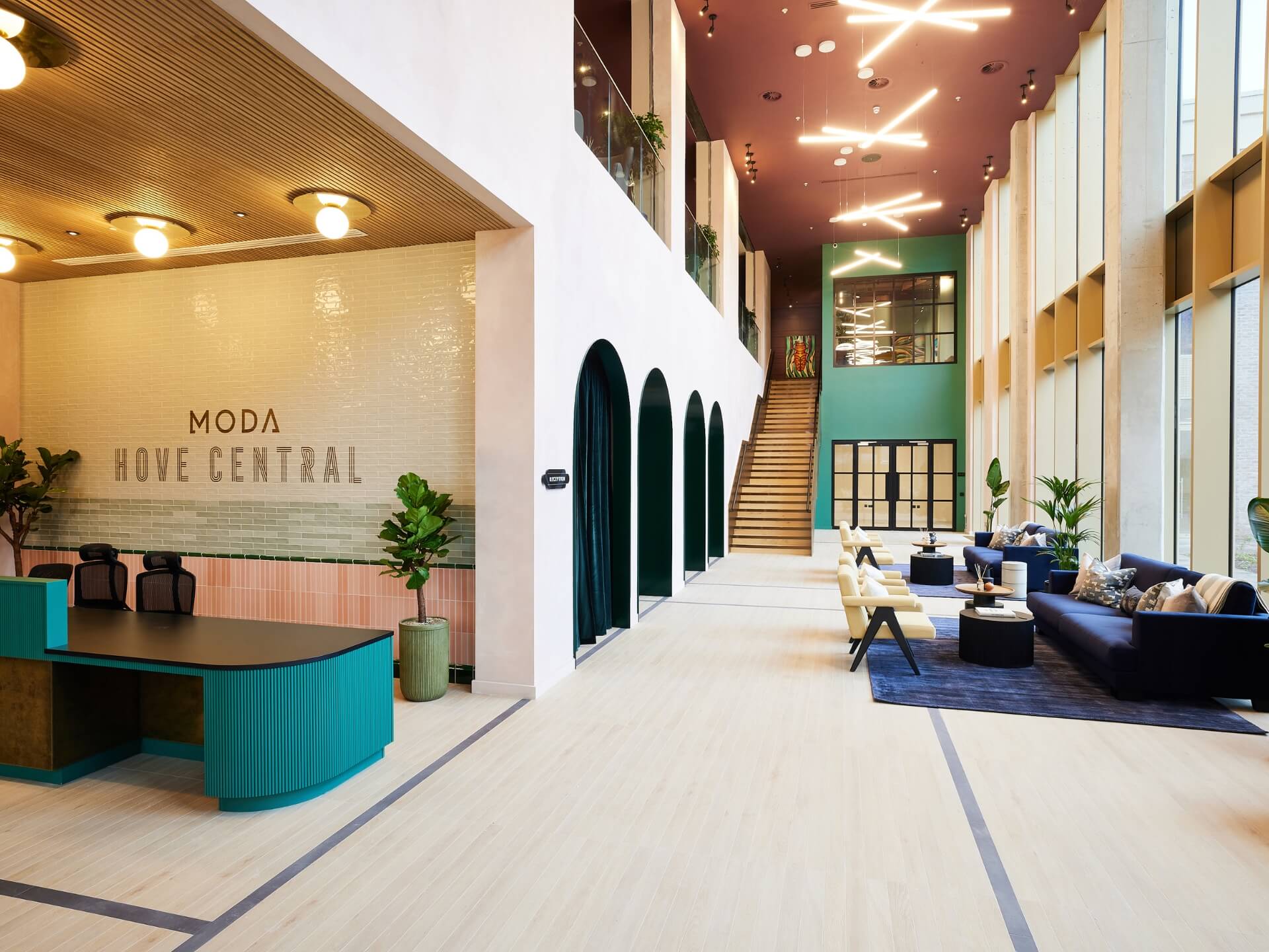 Central Reception & High-Ceiling Amenity Atrium - Sackville Road (Hove Central), Brighton